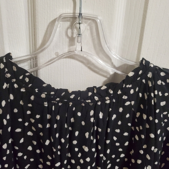Beachlunchlounge Womens Tiered A-Line Dress Black and White Print Sz Small - Picture 7 of 8